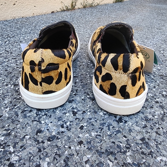 Roper Leather Animal Print Calf Hair Slip-on Loafer Flat Sneakers 8.5 - Picture 4 of 9